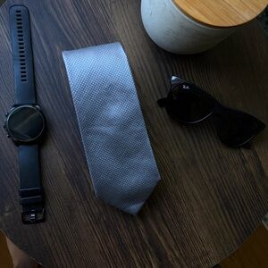 Banana Republic Silver Grey Textured Silk Tie - NWT